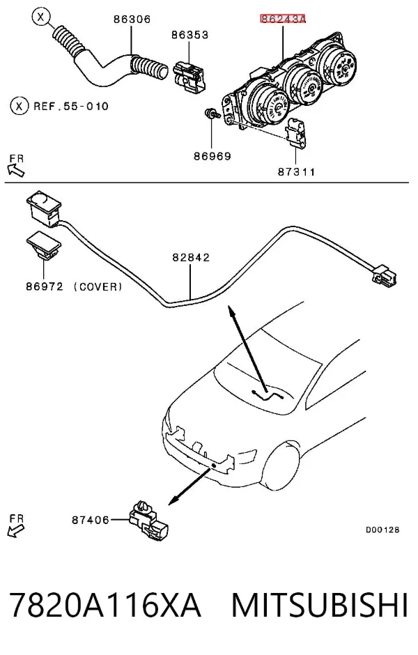 Блок управления кондиционером 7820A116XA Mitsubishi