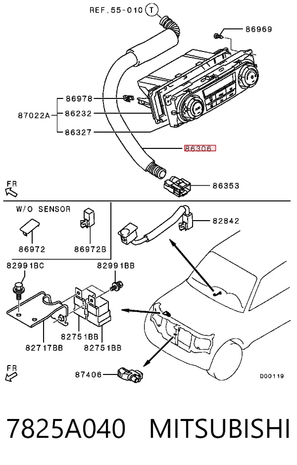  7825A040 Mitsubishi