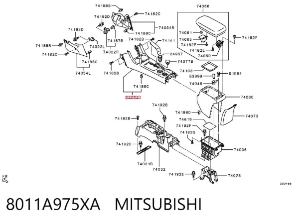 Консоль панели управления центральная 8011A975XA Mitsubishi