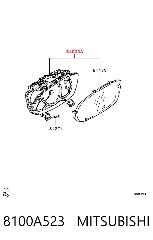Панель приборов 8100A523 Mitsubishi