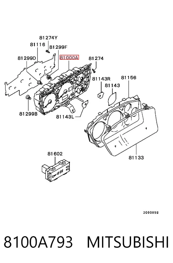 Панель приборов 8100A793 Mitsubishi