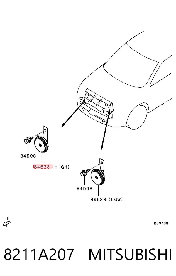 Звуковой сигнал 8211A207 Mitsubishi