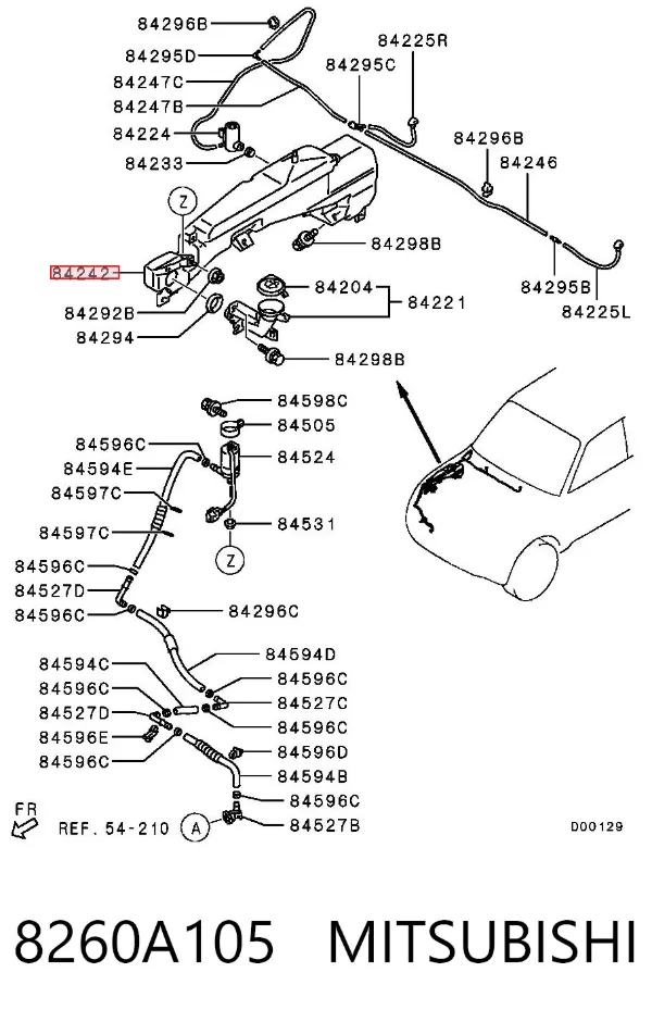 Бачок омывателя 8260A105 Mitsubishi