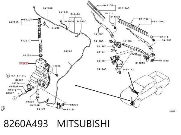 Бачок омывателя 8260A493 Mitsubishi