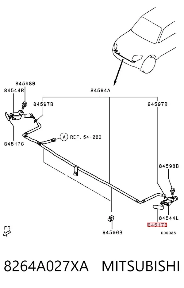 Накладка форсунки омывателя фары передней 3S955011 AND