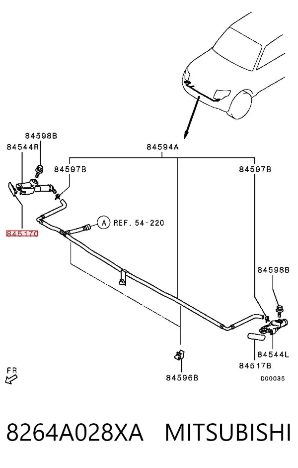 Накладка форсунки омывателя фары передней 3S955012 AND