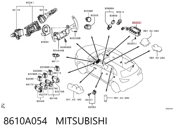 Замок отключения (деактивации) подушки безопастности пассажира 8610A054 Mitsubishi