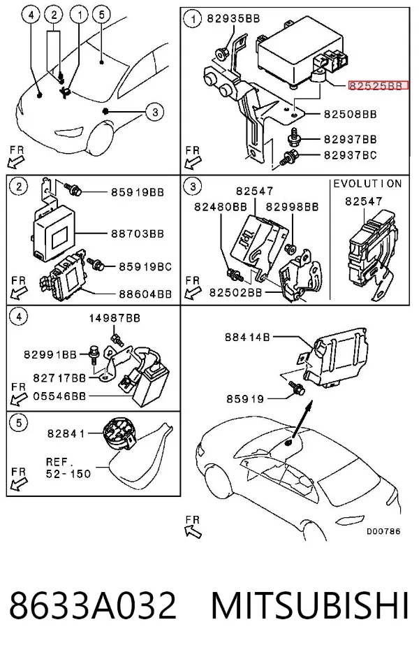 Блок управления электроусилителем руля 8633A032 Mitsubishi