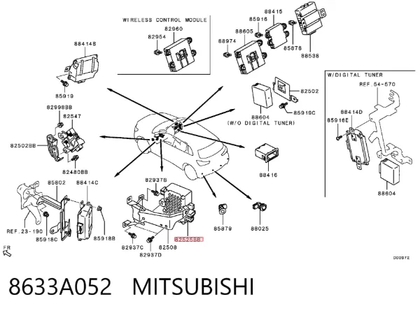 Блок управления электроусилителем руля 8633A052 Mitsubishi