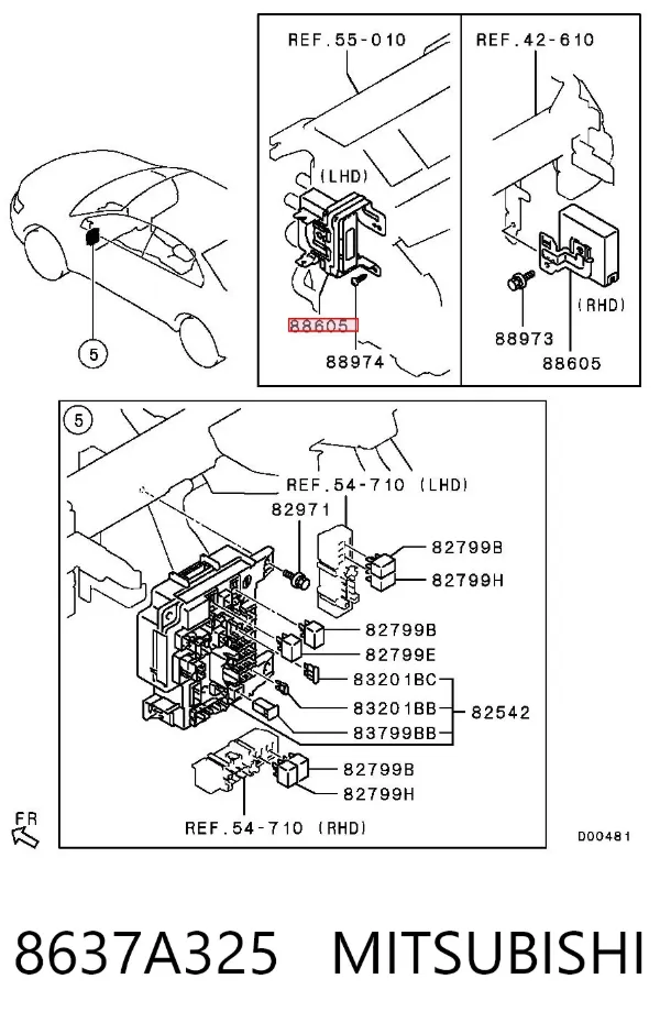  8637A325 Mitsubishi