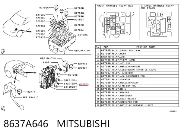  8637A646 Mitsubishi