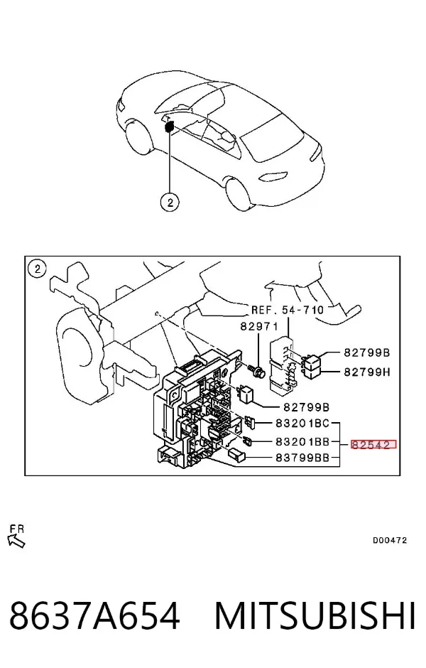  8637A654 Mitsubishi