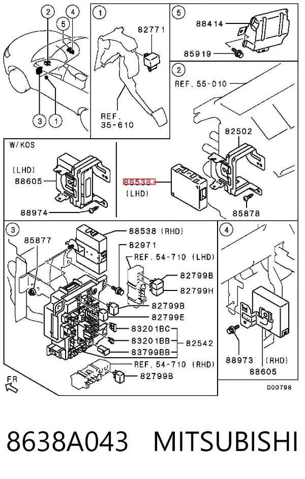  8638A043 Mitsubishi