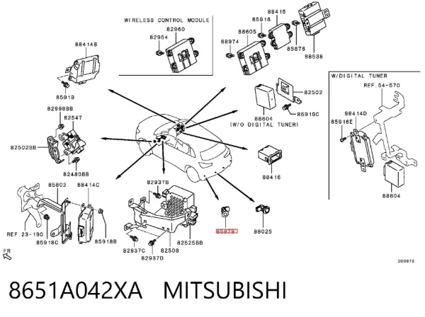 Датчик сигнализации парковки (парктроник) задний боковой 8651A042XA Mitsubishi