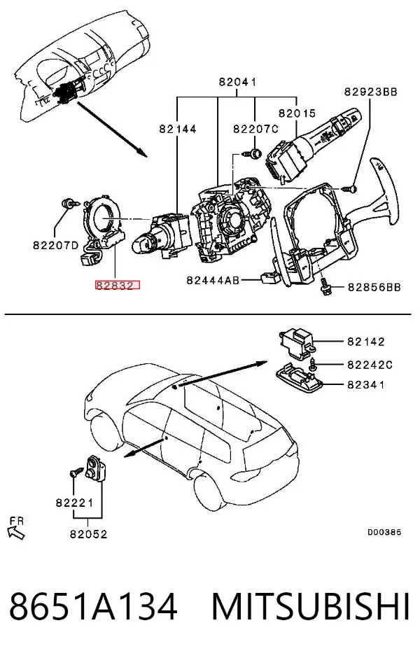 Датчик угла поворота руля 8651A134 Mitsubishi