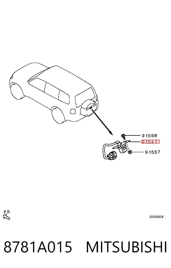 Камера заднего вида 8781A015 Mitsubishi