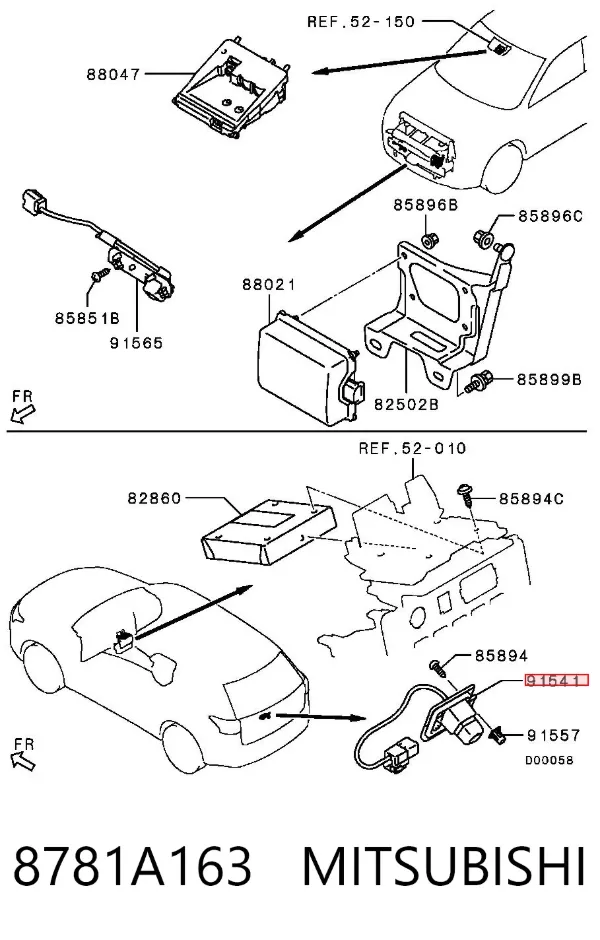 Камера заднего вида 8781A163 Mitsubishi