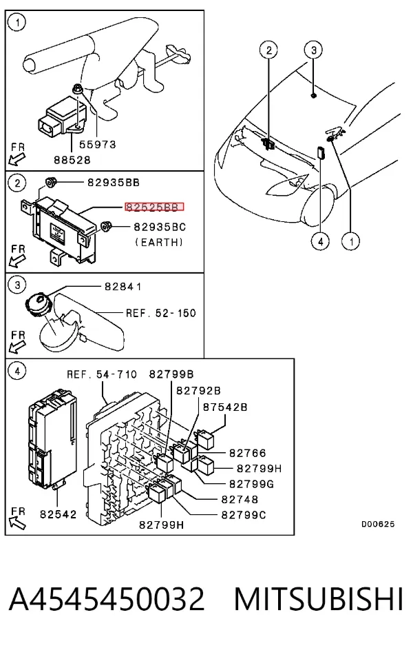 Блок управления электроусилителем руля MR594091 Hitachi