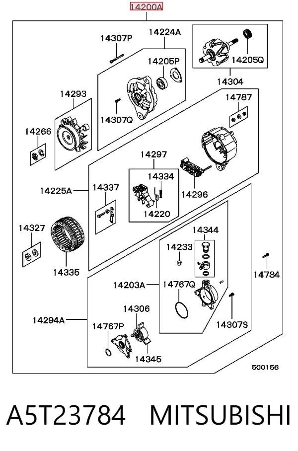 Генератор A5T23784 Mitsubishi