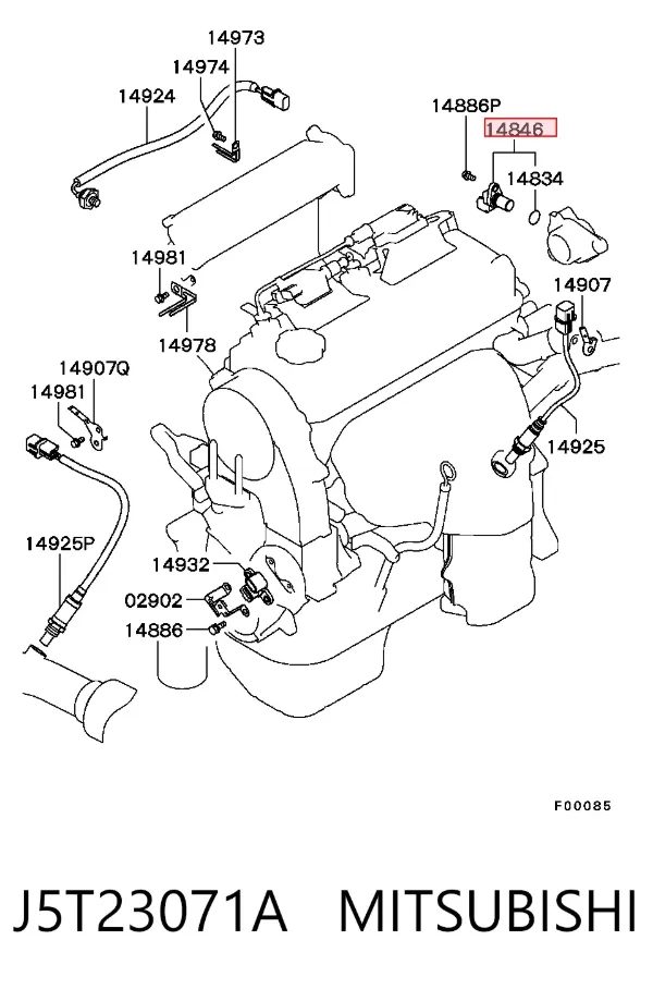 Датчик распредвала J5T23071A Mitsubishi