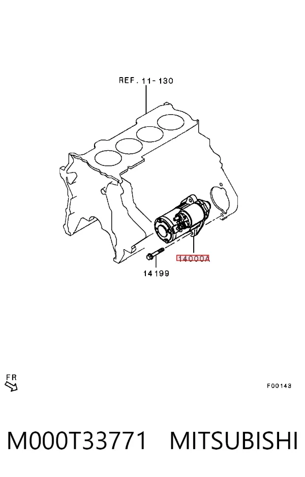 Стартер M000T33771 Mitsubishi