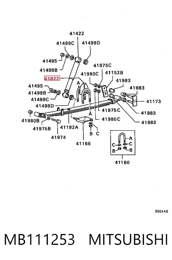 Отбойник задней рессоры 3S501005 AND