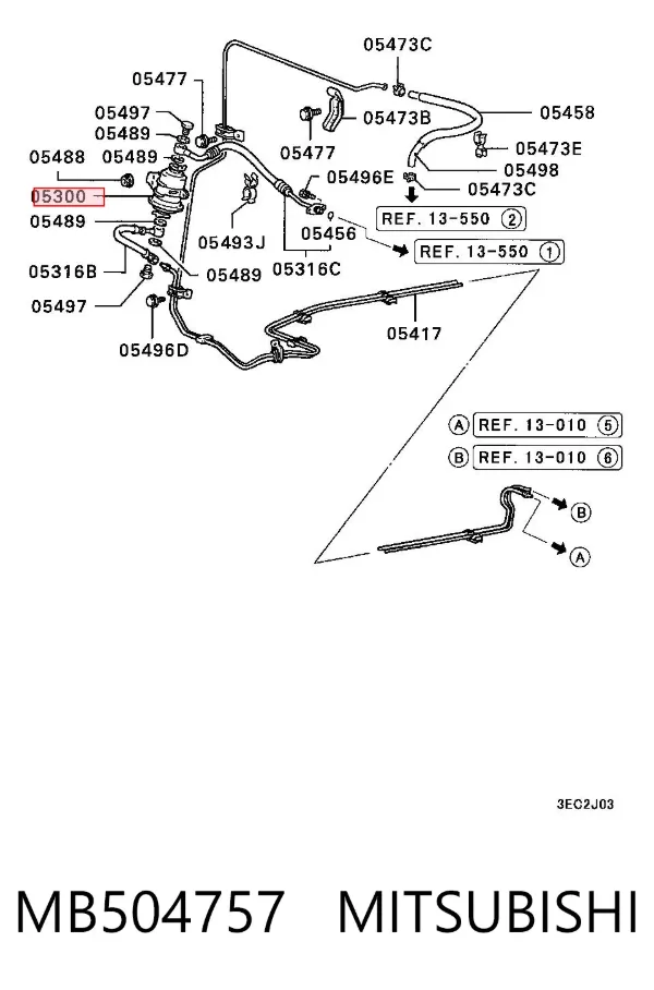 Топливный фильтр MB504757 Mitsubishi