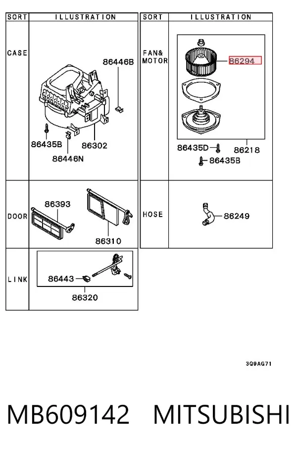  MB609142 Mitsubishi
