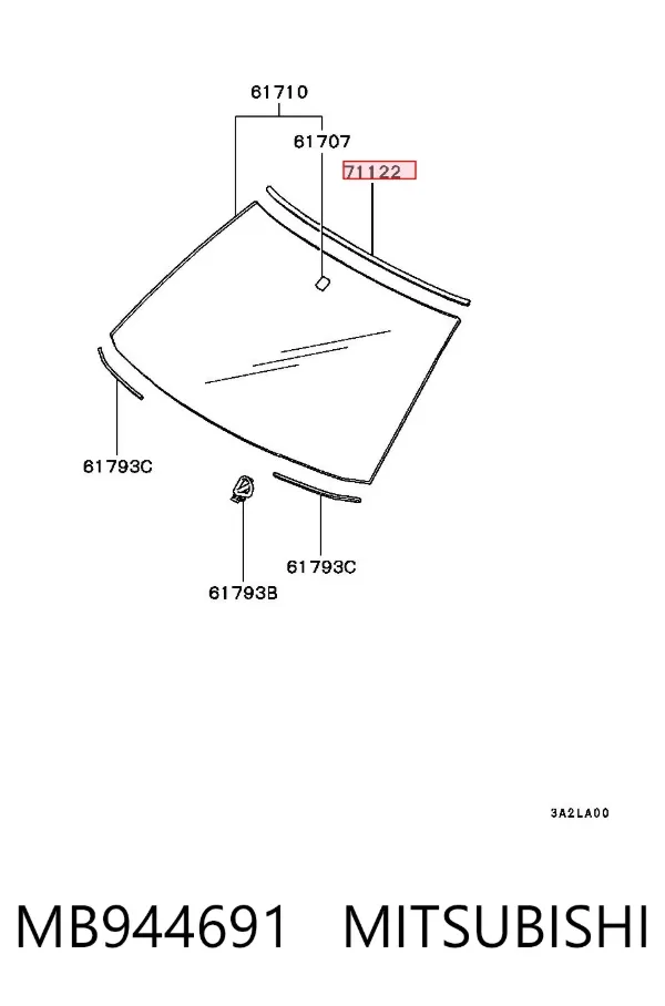 Молдинг лобового стекла верхний GS4808P111X Icor
