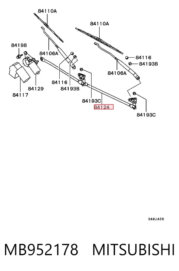 Трапеция дворников MB952178 Mitsubishi