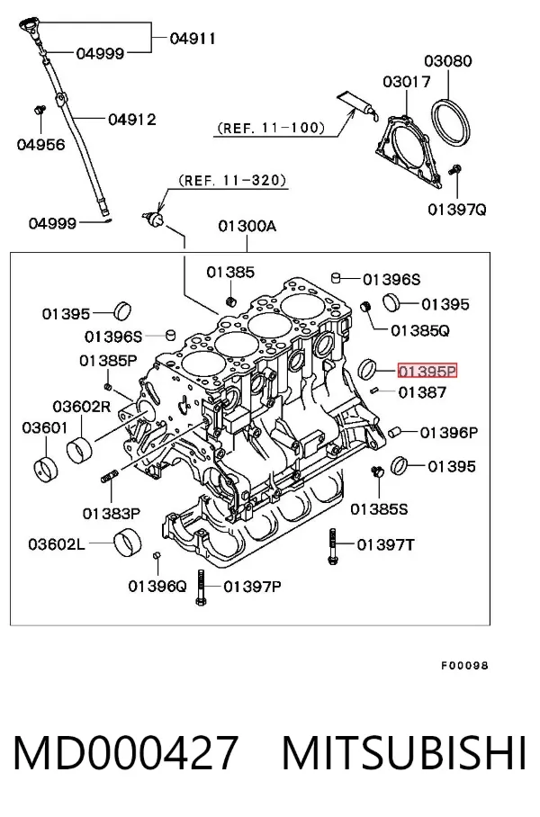 Заглушка ГБЦ MD000427 Hyundai/Kia