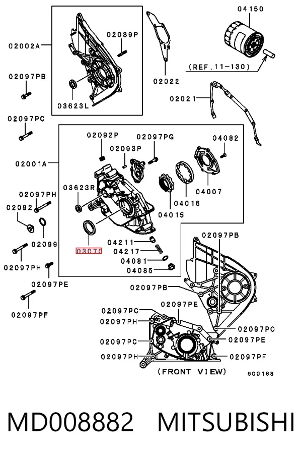 Сальник коленвала 99911307050 Porsche