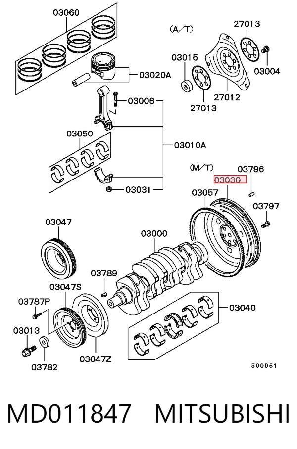 Маховик MD011847 Mitsubishi