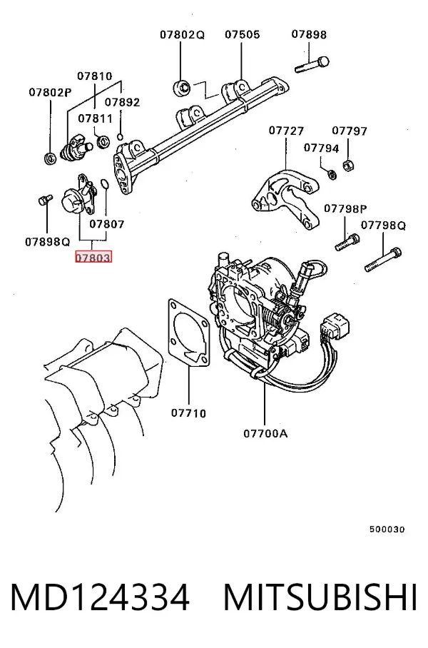 Регулятор давления топлива MD124334 Mitsubishi