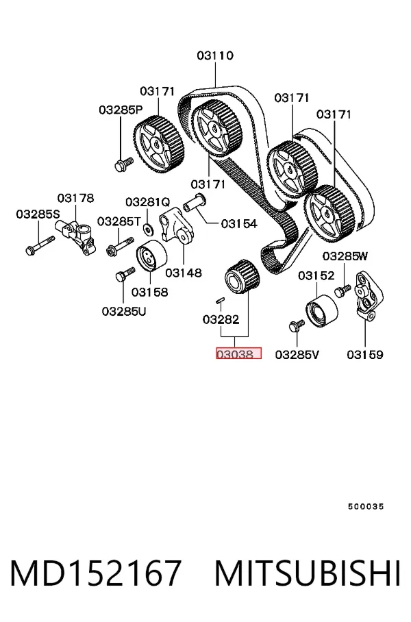 Шестерня распредвала MD152167 Mitsubishi