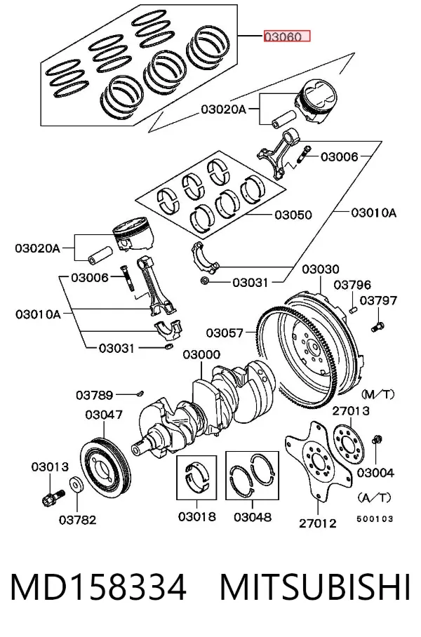 Кольца поршневые MB9110DSTD Fiat/Alfa/Lancia
