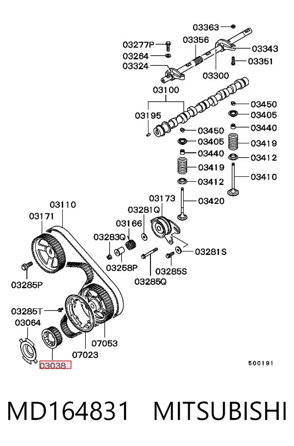Звездочка привода коленвала 3S109007 AND