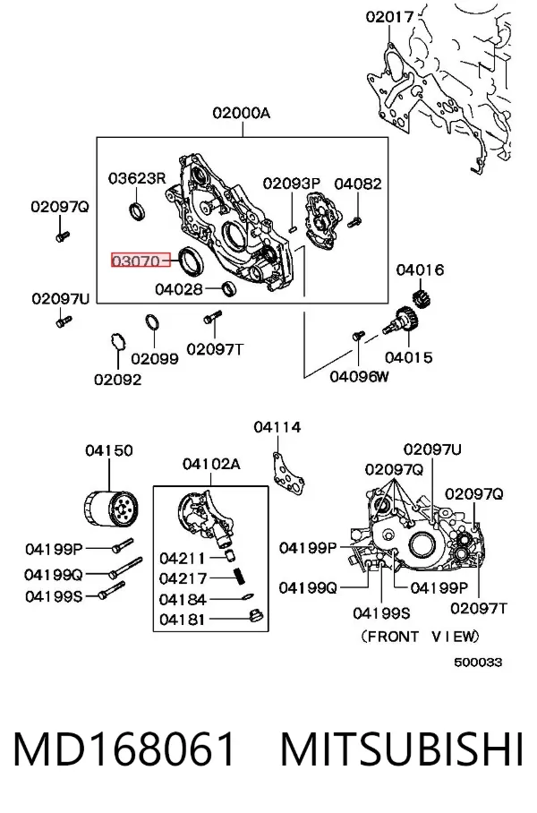 Сальник коленвала Mitsubishi Galant VI