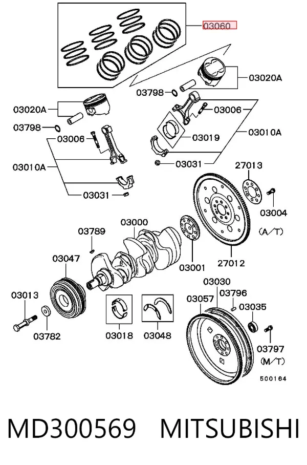 Кольца поршневые 339333FAC050 TPR