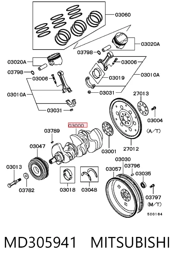 Коленвал Mitsubishi Pajero III