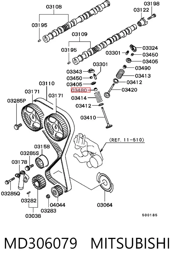 Сальники клапанов MD306079 Mitsubishi