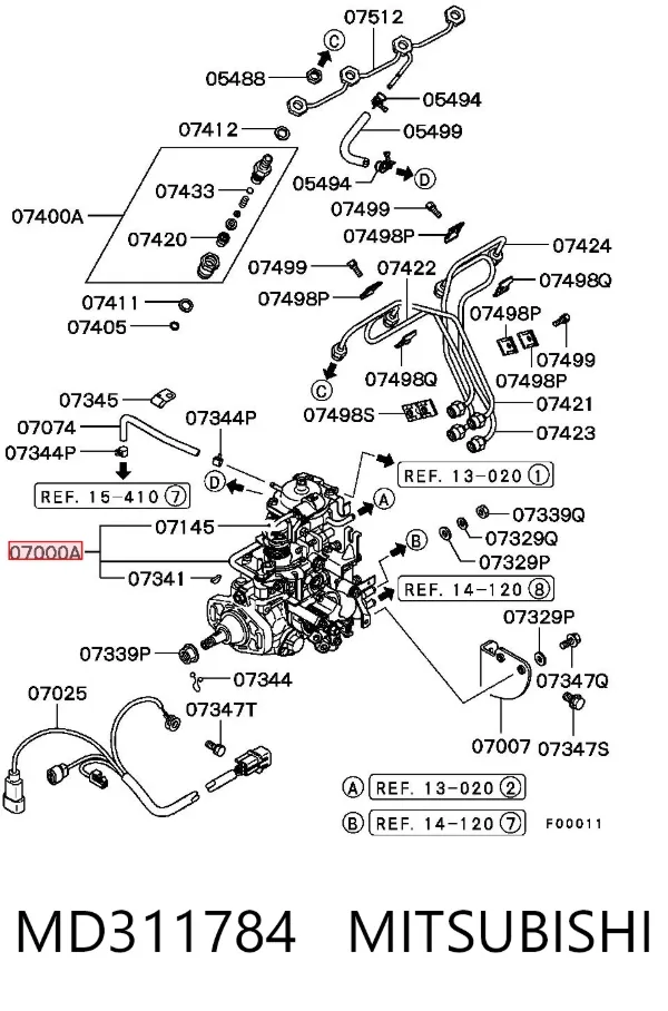 ТНВД MD311784 Mitsubishi