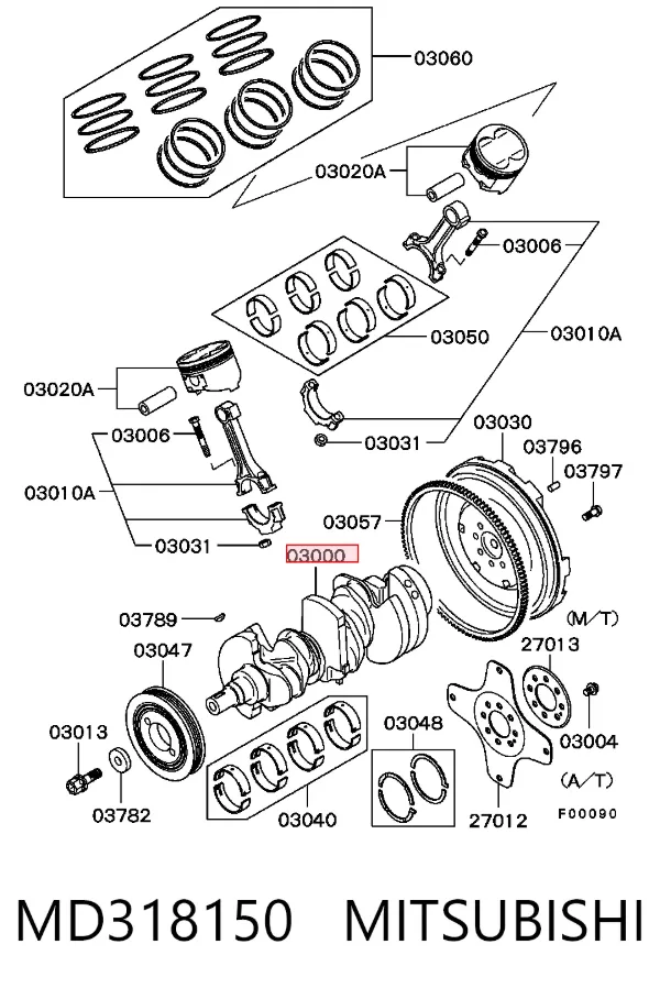 Коленвал MD318150 Mitsubishi