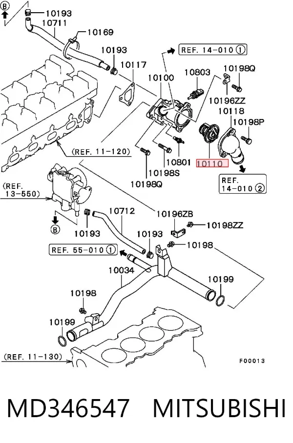 Термостат MD346547 Mitsubishi