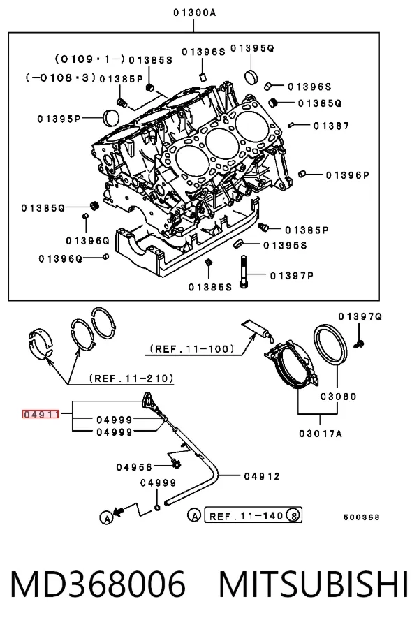 Щуп масляный MD368006 Mitsubishi