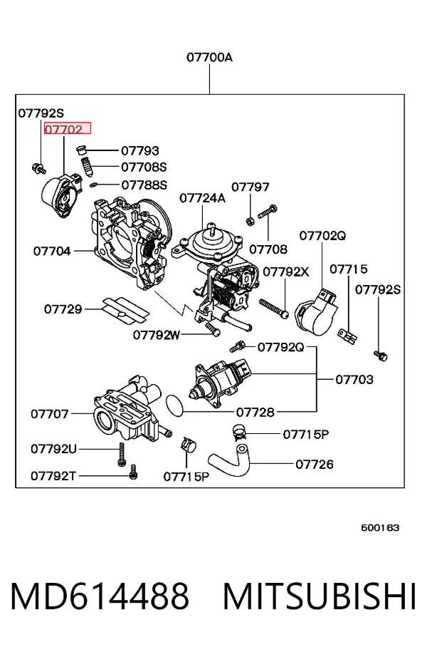 Датчик дроссельной заслонки MD614488 Mitsubishi