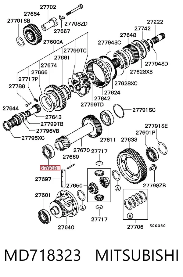Подшипник ступицы MD718323 Mitsubishi