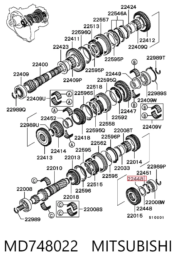  MD748022 Mitsubishi