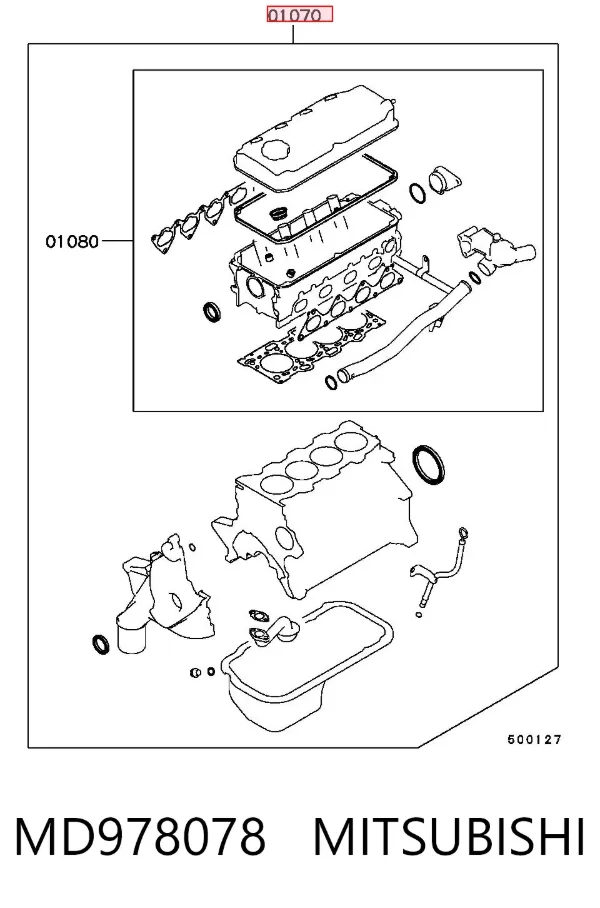 Комплект прокладок MD978078 Mitsubishi