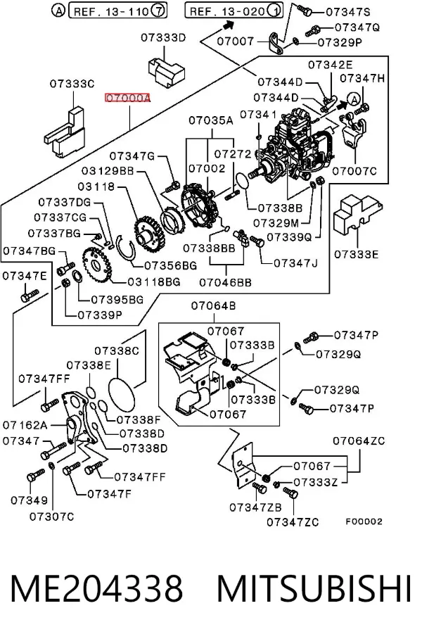 ТНВД ME204338 Mitsubishi